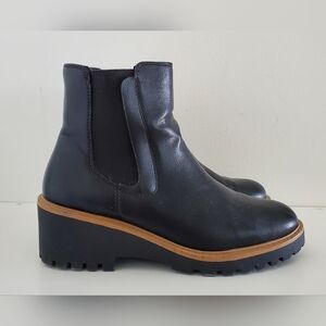 MIA Ezri Black Faux Leather Chelsea Boot Sz9